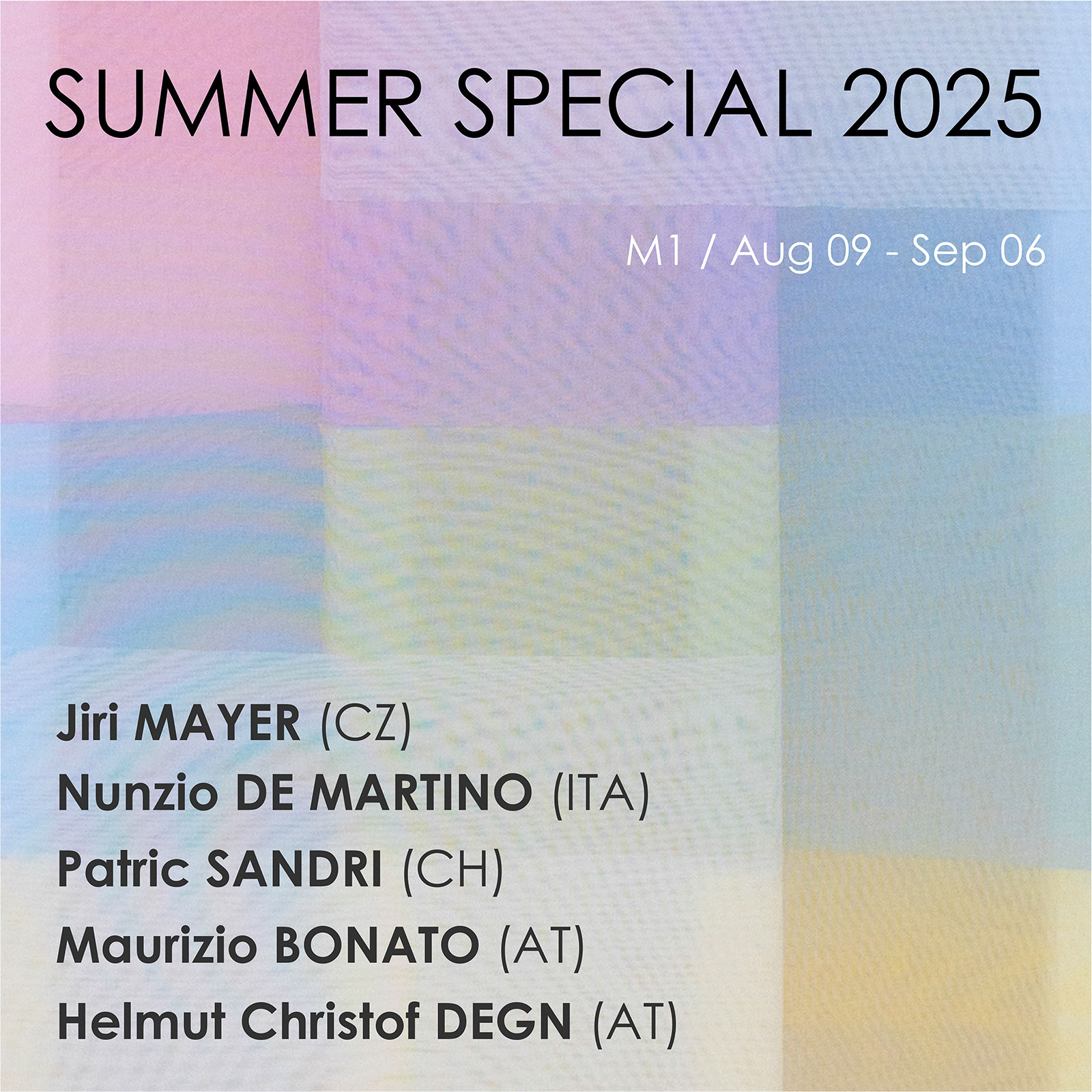 Galerie Mathias Mayr Summer Special Groupshow